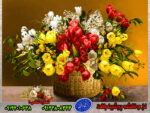 دسته بندی نخ و نقشه تابلوفرش دستبافت گل و گلدان