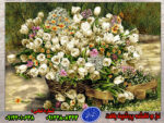 تابلوفرش گل های جنگلی نخ و نقشه مرغوب