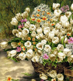 طراحی خاص و رنگبندی ویژه تابلوفرش گل های جنگلی نخ و نقشه مرغوب  