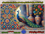 نخ و نقشه طاووس و رنگ ها