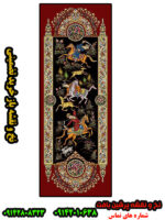 نخ و نقشه فرش ستونی شکارگاهی صادراتی