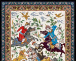 طراحی خاص نخ و نقشه شکارگاه پرابریشم زیبا