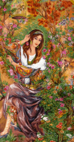 طراحی خاص نخ و نقشه تابلوفرش مینیاتور وساطت