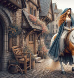 توضیحات دختر اسب سوار نخ و نقشه