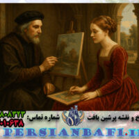 نخ و نقشه تابلوفرش استاد نقاش