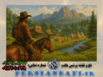 نخ و نقشه تابلوفرش غرب وحشی