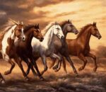 نخ و نقشه فرار اسبها در غروب آفتاب