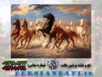 نخ و نقشه تاختن اسبها در صحرا سایز 1