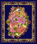 نخ و نقشه زیرپایی گل و مرغ جدید