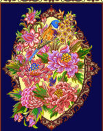 نخ و نقشه زیرپایی گل و مرغ جدید