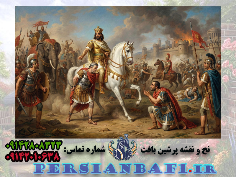 نخ و نقشه تابلوفرش شاه شاپور نخ و نقشه تابلوفرش شاه شاپور